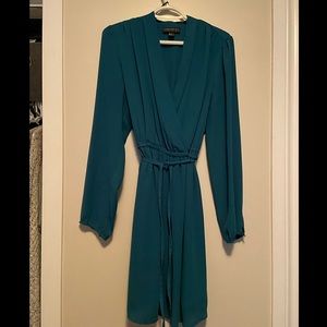 Teal wrap dress